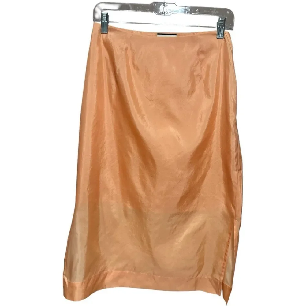 J. Crew Peach Satin Pencil Skirt